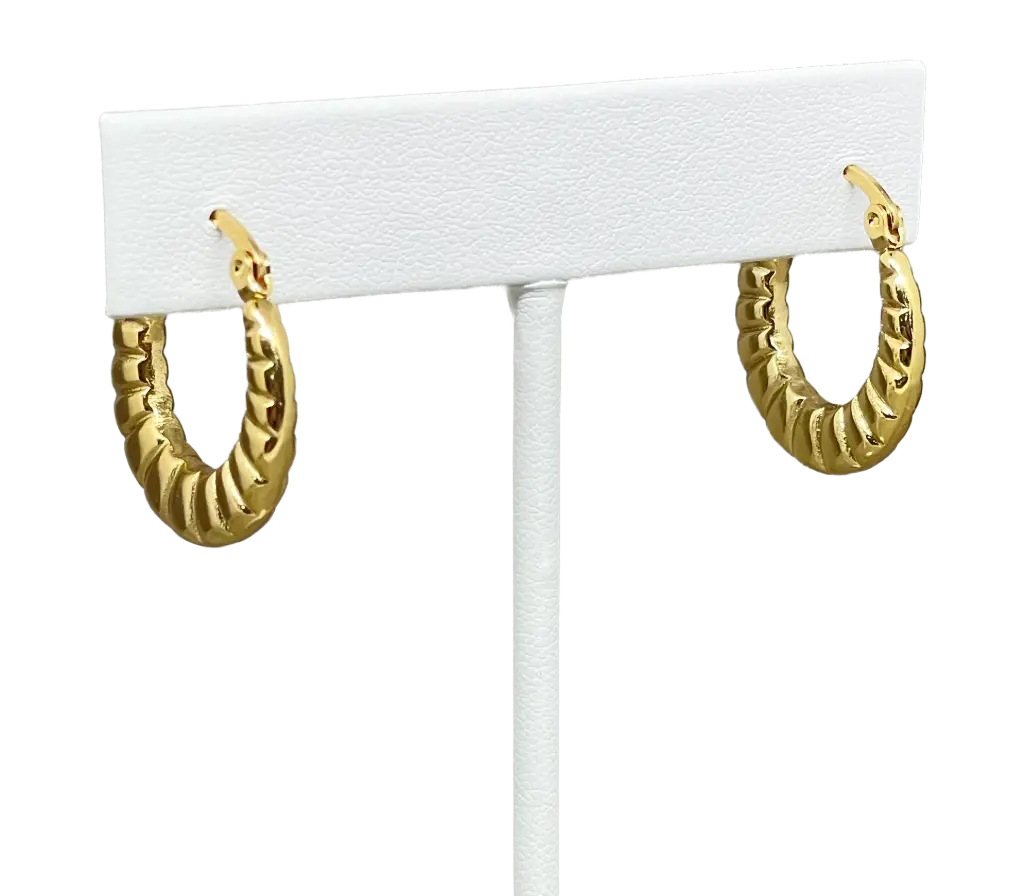 Argollas doradas de acero inoxidable