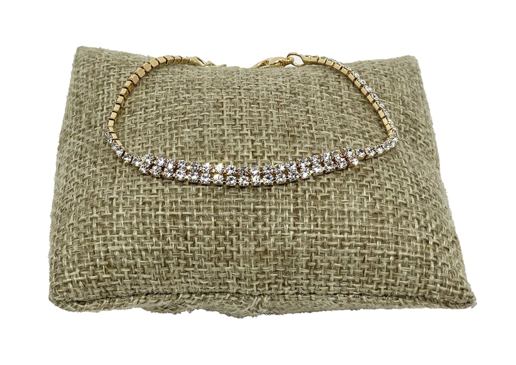 Pulsera dorada con brillantitos