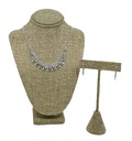 Set de collar y aretes con brillantitos
