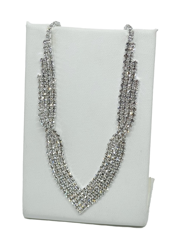 Set de collar y aretes con brillantitos