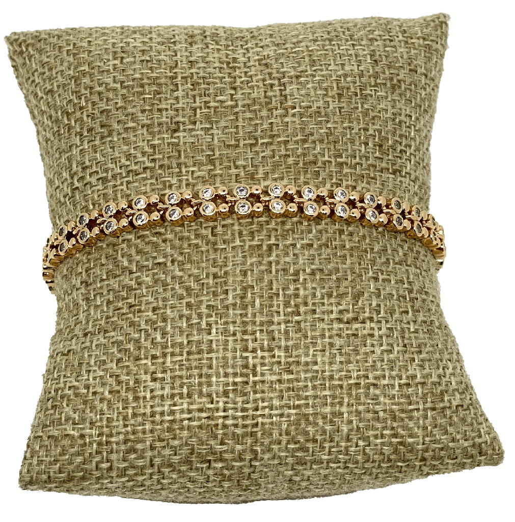 Pulsera de rodio con brillantito