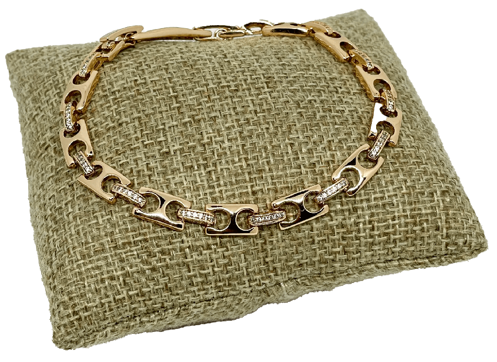 Pulsera de rodio con brillantito