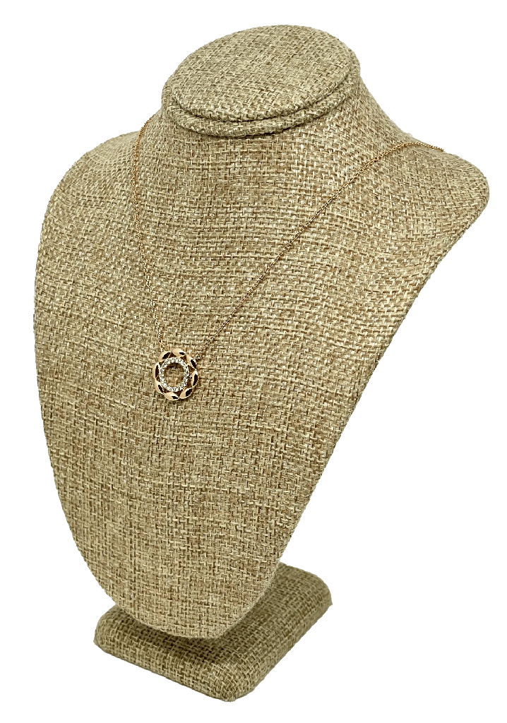 Cadena de rodio con brillantito dorado