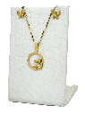 Set collar y aretes de acero inoxidable