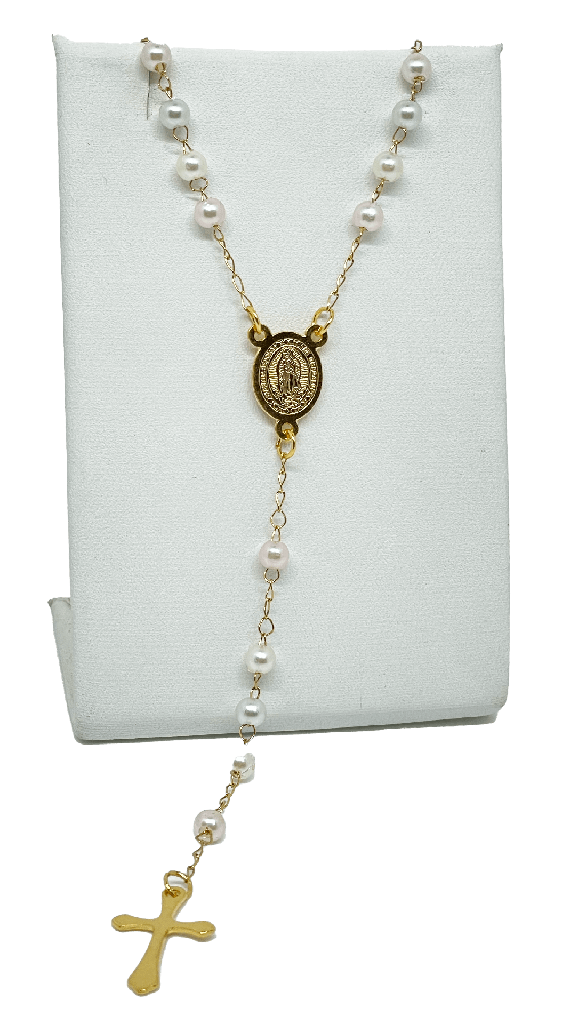 Collar de rosario en acero inoxidable
