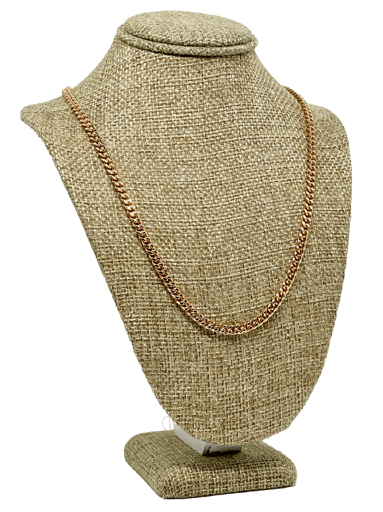 Cadena de rodio en dorado