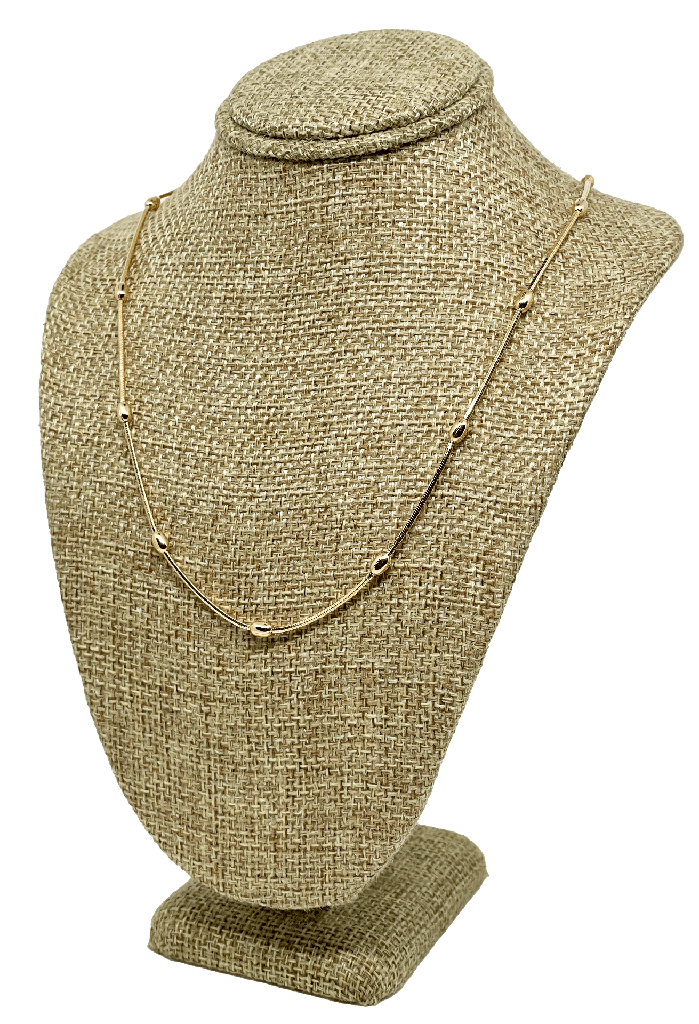 Cadena de rodio en dorado
