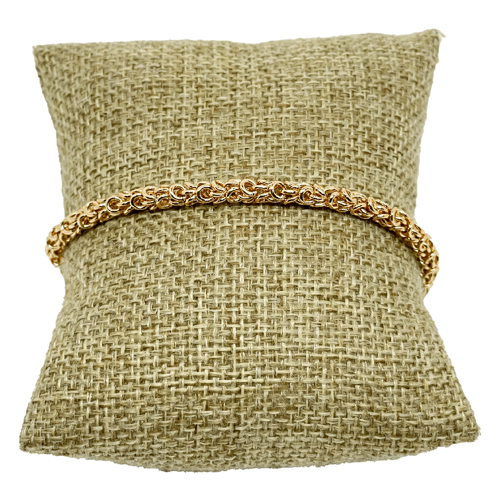 Pulsera de rodio dorado