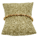 Pulsera de rodio dorado