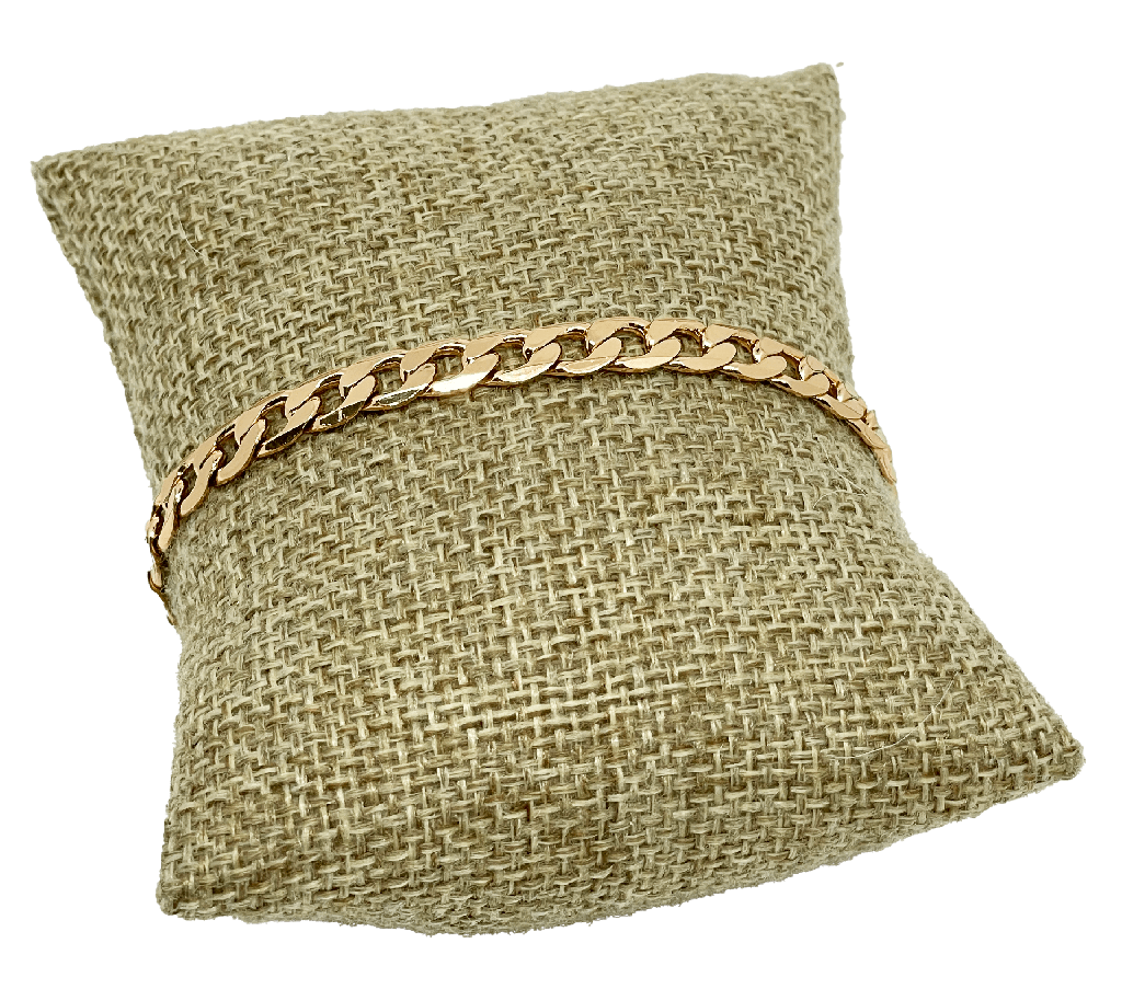 Pulsera de rodio dorado