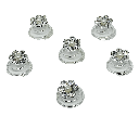 Set- de piojitos plateados de metal de flor
