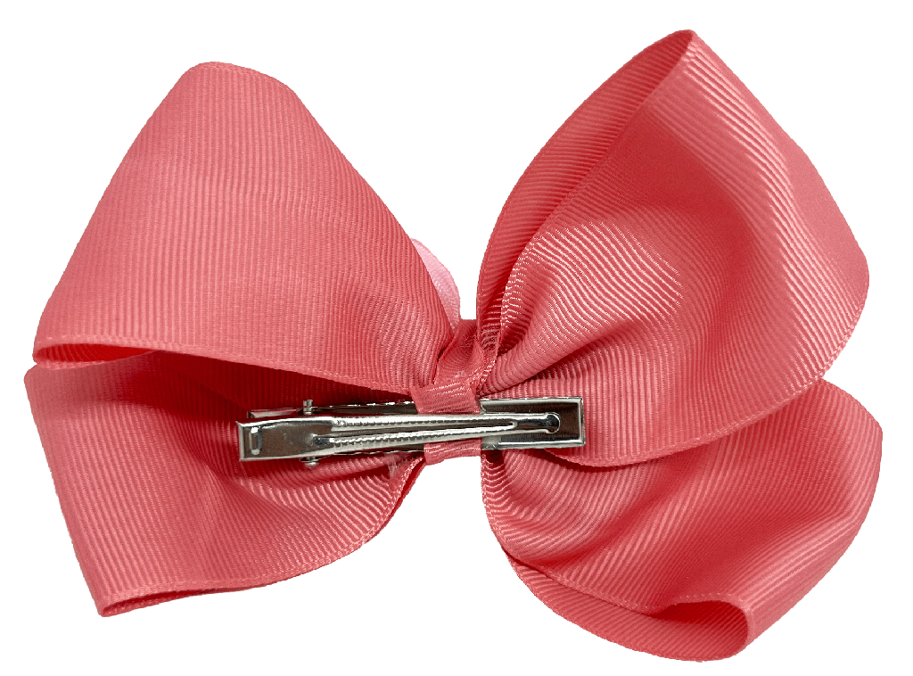 Moña con clip de tela y lentejuelas