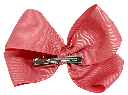 Moña con clip de tela y lentejuelas