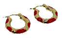 Aretes de acero con dorado