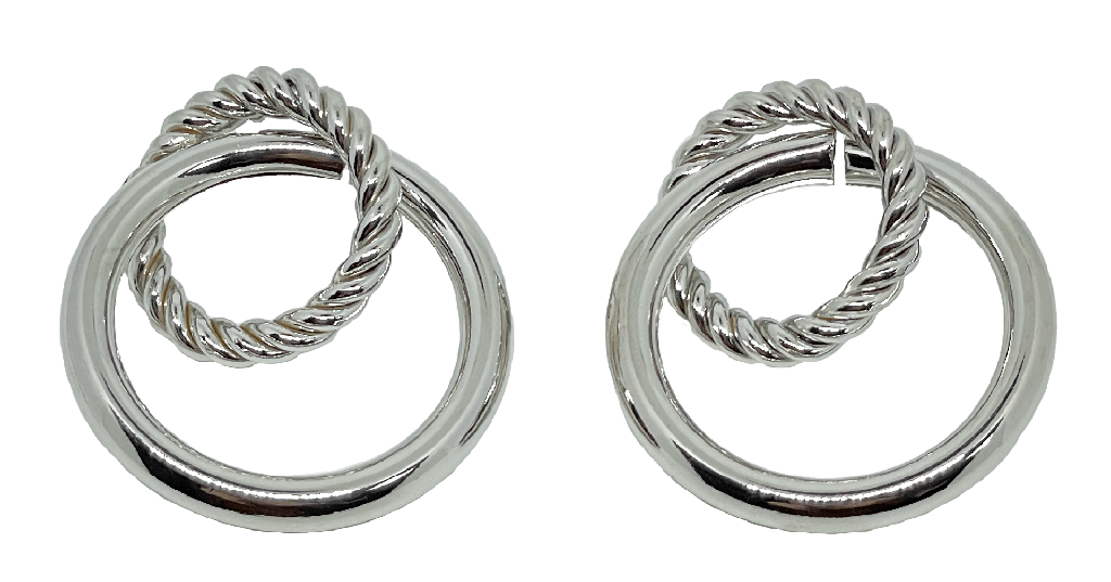 Aretes de metal x 2.9 x 3.3 cm