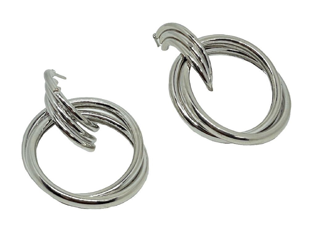 Aretes de metal x 3.1 x 4.3 cm