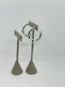 Set-de aretes con brillantito y argollas 3.9 x 3.9 cm
