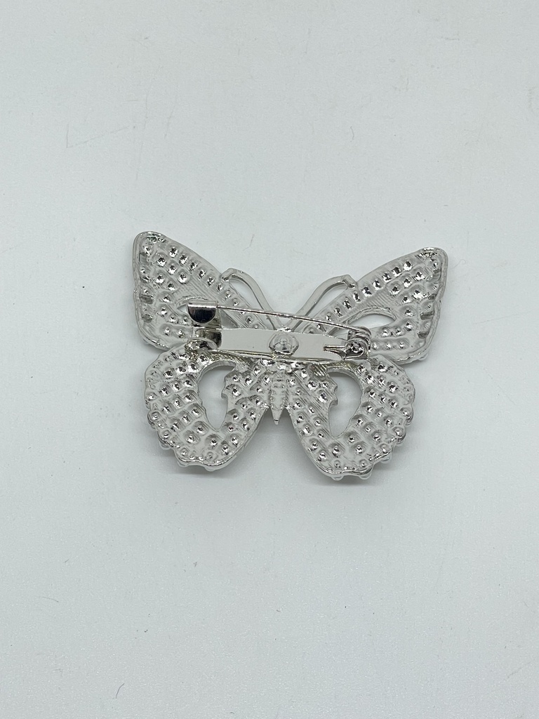 Prendedor con brillantitos de mariposa 4x4 cm