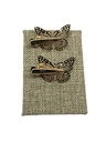 Set de ganchos dorados con perla