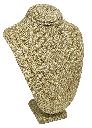Cadena de 3 hilos dorada con perlas x 44 cm L.
