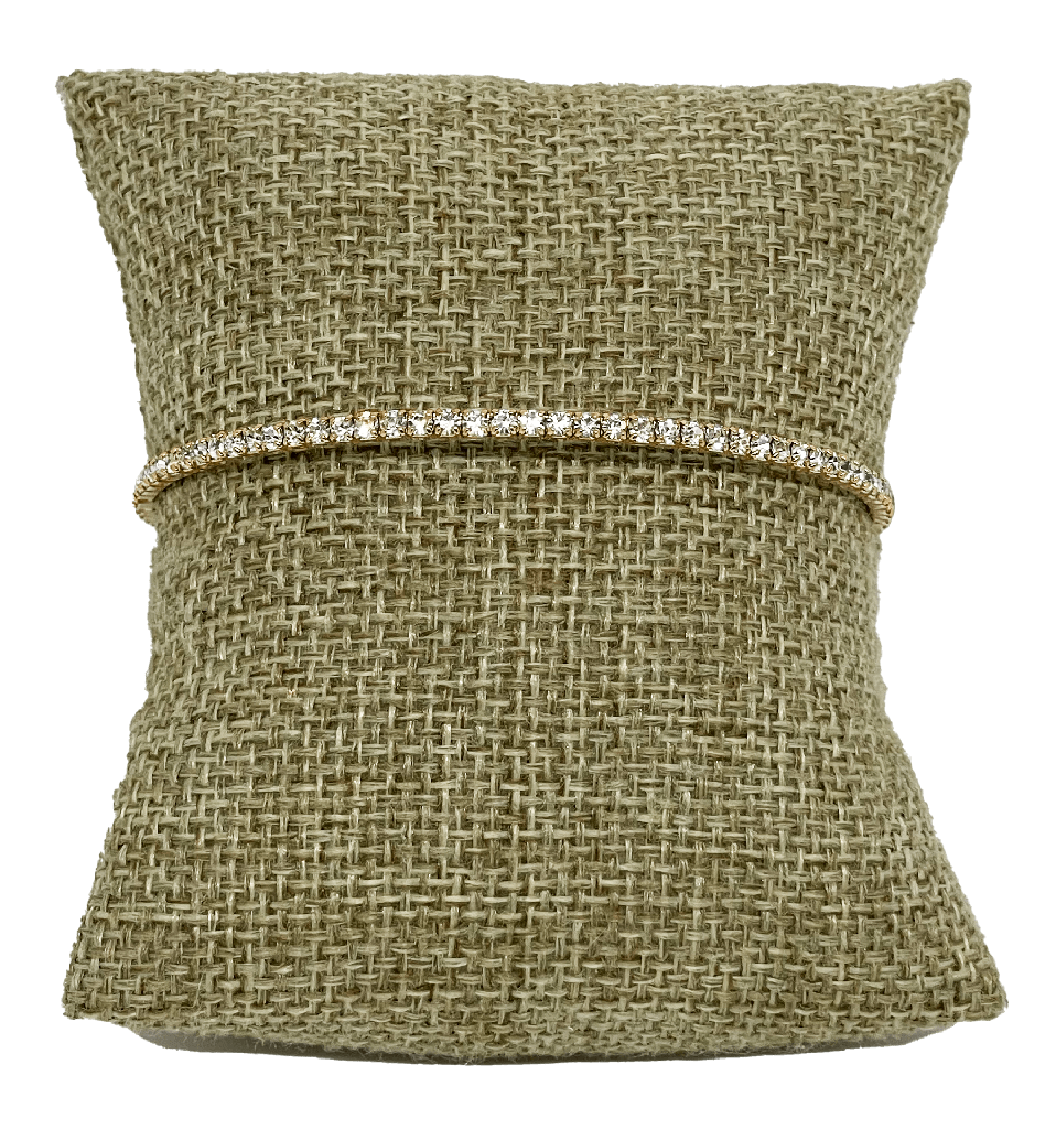 Pulsera de aro dorado de metal flexible