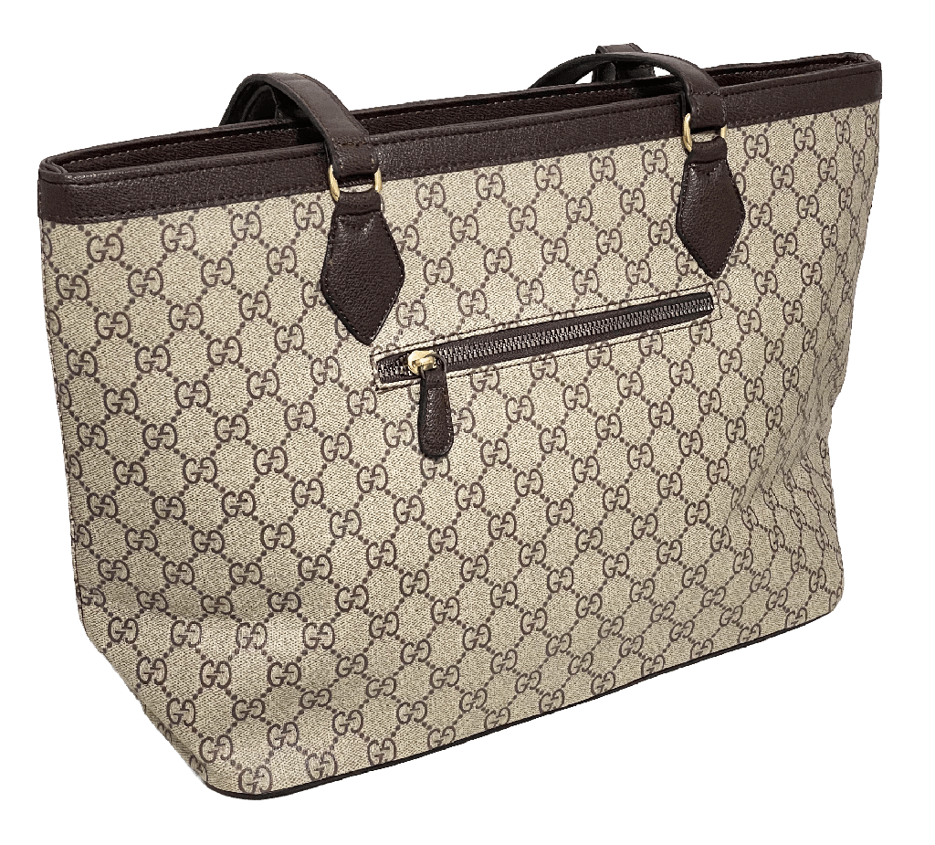 Bolsa de cuerina con franjas