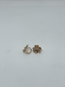 Aretes dorados de rodio con brillantitos