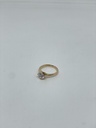 Anillo dorado de rodio con brillantito