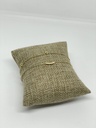 Pulsera dorada de acero doble