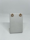 Aretes dorados de rodio con perla