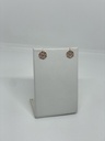 Aretes dorados de rodio con brillantitos