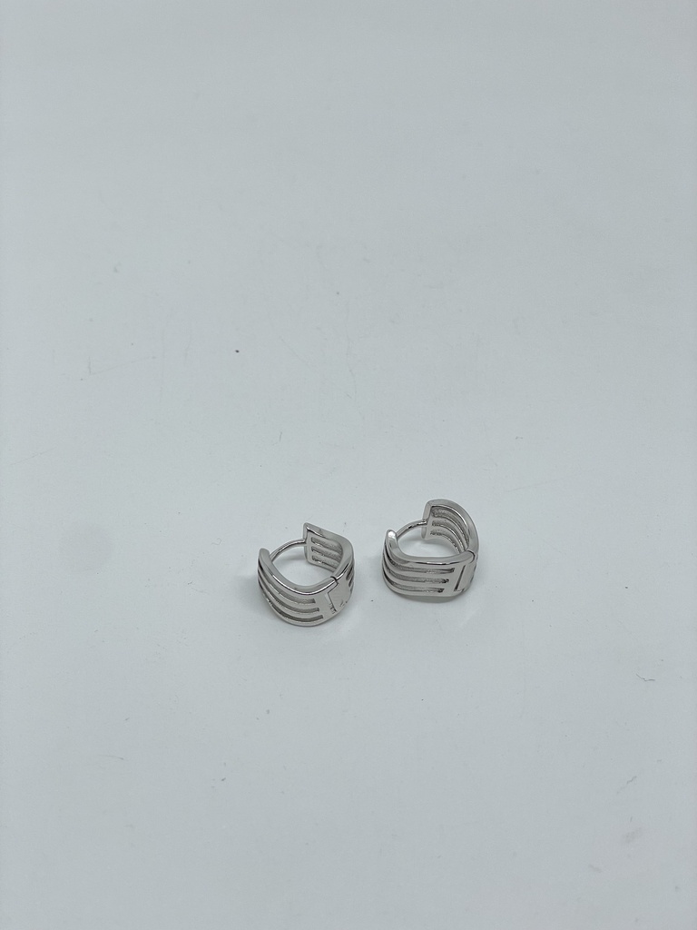 Argollas plateadas de rodio