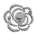Prendedor de metal con perla y brillantito