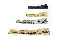 Set de 4 ganchos de pinza negro, dorado y plateado