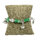 Pulsera con piedras y dijes de elefantes