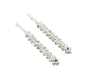 Set de ganchos de metal con brillantito