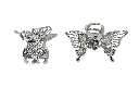 Set de ganchos de metal de mariposa