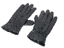 Guantes negros de cuero