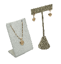 Set de collar y aretes dorados de rodio