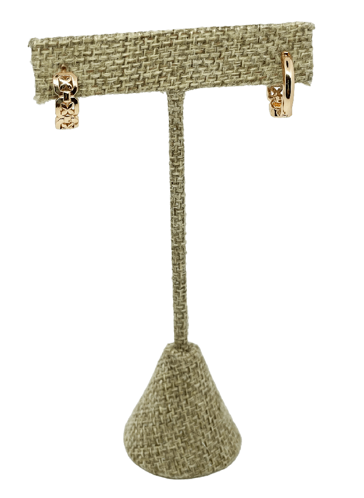 Argollas doradas de rodio