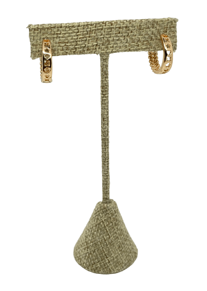 Argollas doradas de rodio
