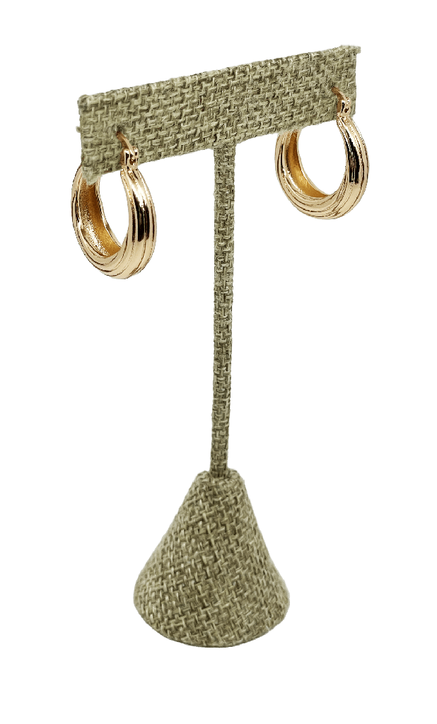 Argollas de rodio dorado