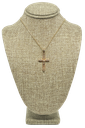Cadena dorada de rodio con crucifijo