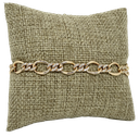 Pulsera dorada de rodio con brillantitos