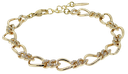 Pulsera dorada de rodio con brillantitos
