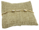 Pulsera dorada de rodio