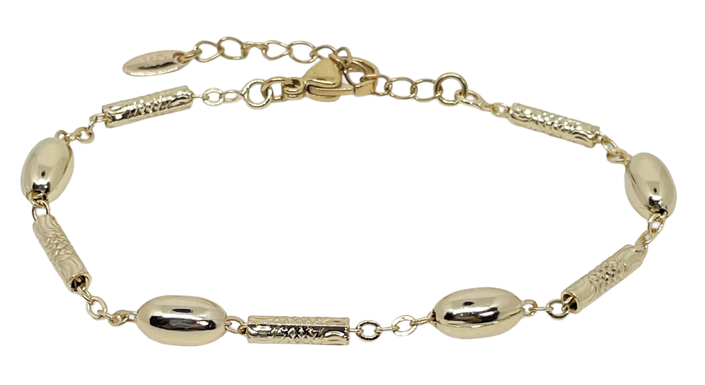 Pulsera dorada de rodio