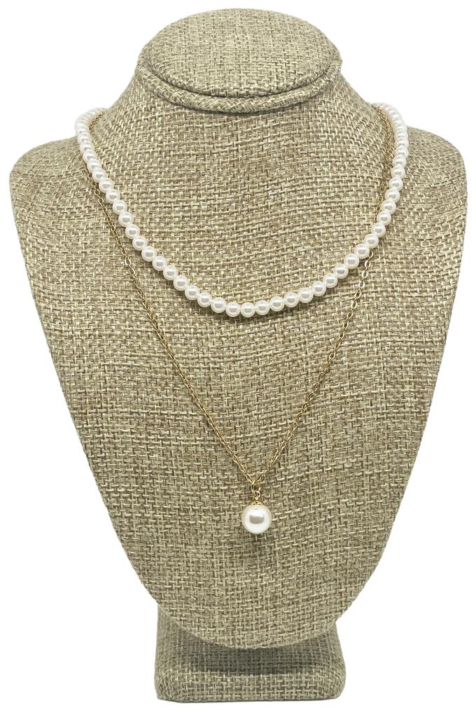 Cadena de 2 hilos dorado y blanco de rodio