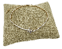 Pulsera dorada de rodio con brillantitos