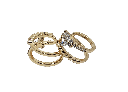 Earcuffs dorados de rodio con brillantitos
